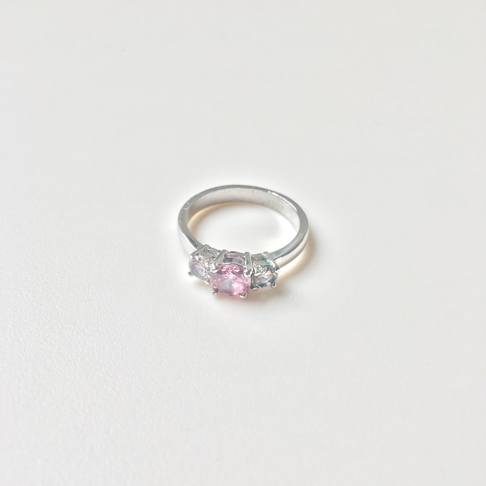 Pink and Silver Ring (Sterling Silver)